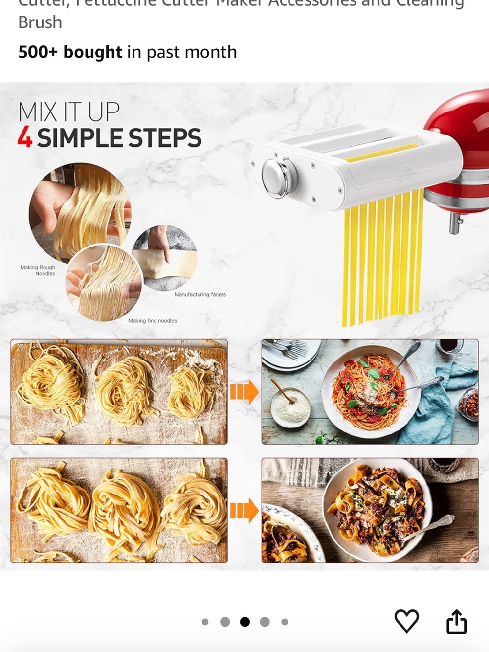 Antree Pasta Maker Attachment 3 in 1 Set for KitchenAid Stand Mixers - Picture 6 of 9